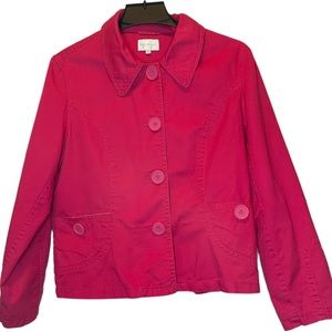 Blu Aqua Pink Button Up Jacket